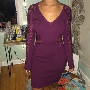 eggplant sweater formal dress